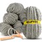 8 Rolls Chunky Chenille Yarn for Crocheting - Jumbo 7 Weight (27 yds, 8 oz Each Skein), Bulky Thick Crochet Knit Blanket Chunky Yarn for Hand Knitting with Giant Hook and Needles